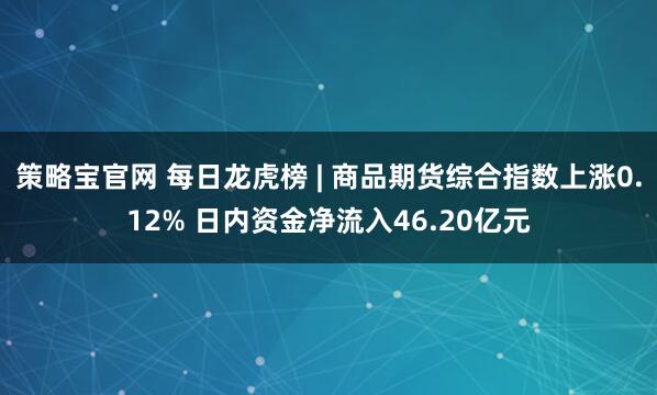 策略宝官网 每日龙虎榜 | 商品期货综合指数上涨0.12% 日内资金净流入46.20亿元