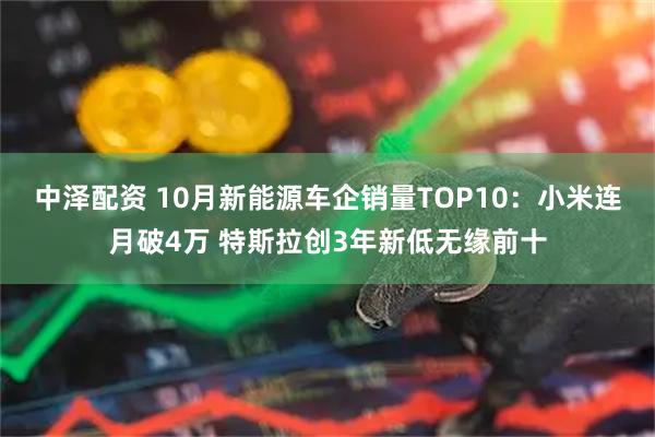 中泽配资 10月新能源车企销量TOP10：小米连月破4万 特斯拉创3年新低无缘前十