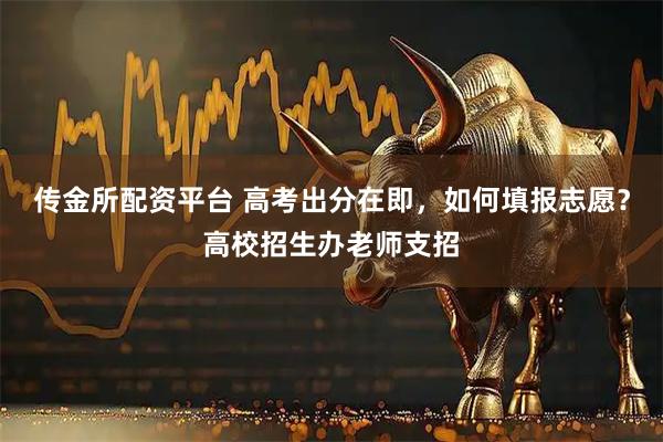 传金所配资平台 高考出分在即，如何填报志愿？高校招生办老师支招